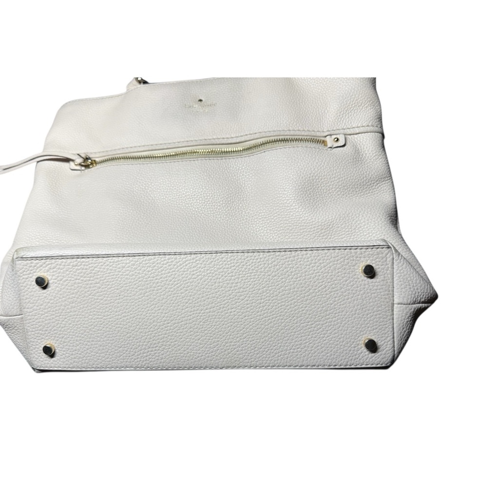 Kate Spade Cobble Hill Tayler Tote Leather Shoulder Bag Used Ivory/slight pink - Picture 7 of 16